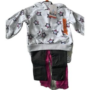 Kids Headquarters Star 4-Piece Set Size 2T NWT Pink Black